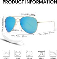 Gafas de sol polarizadas piloto para Mujeres Hombres estilo retro con protección UV400 para conducción y Pesca - details 1