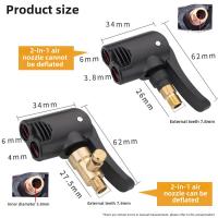 Adaptador De Bombín Para Bicicleta Y Motocicleta 2 En 1 Conector De Válvula De Aire Accesorios De Automóvil Inflador De Bicicleta - details 0