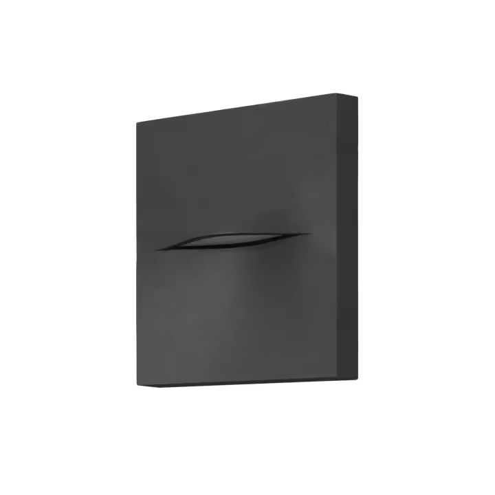 FORLIGHT Hide - Aplique de Pared LED Cuadrado para Señalización de Caminos y Rodapiés con Luz Neutra 4000K Color Gris Urbano - 1