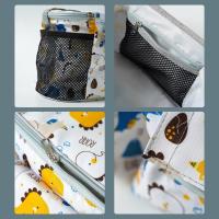 Bolsa de almacenamiento para cochecito de bebé Bolsa de almacenamiento para cochecito de Enfermería de gran capacidad con bolsa de limpieza y soporte para taza Correa de hombro ajustable para la mayoría de los cochecitos Bolso multifuncional (rosa) - details 1