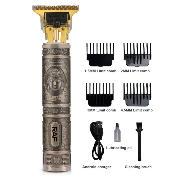 Cortadora de pelo RAF, Cortadora de pelo multimoción con Cabezal de Corte y desbarbado, adecuada para el Corte de Cabello de Grano en peluquerías, motor Sin escobillas enchufable - 1