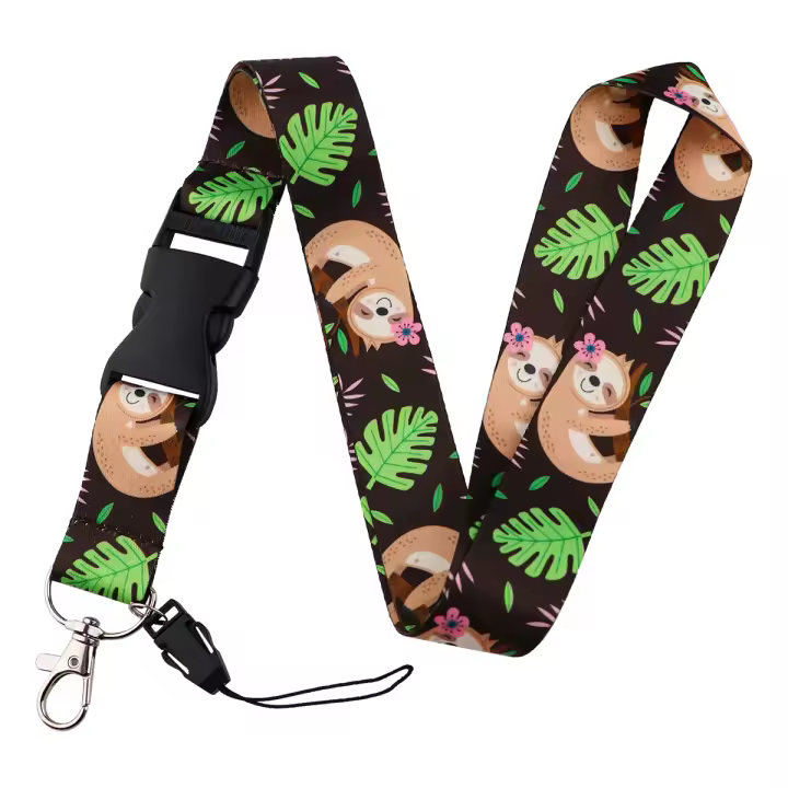 Lanyard De Panda Arcoíris Con Hebilla Para Llaves Funda Para Tarjeta De Crédito Y Pasaporte Accesorios Para Móvil Collares De Correa De Identificación Regalos Unisex - 1