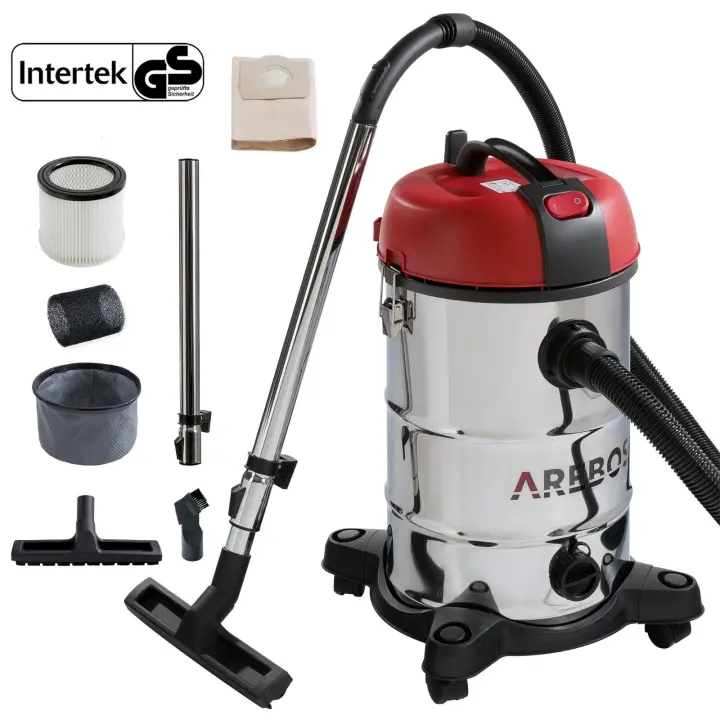 AREBOS Aspiradora Industrial 1800 W Aspiradora en HÃºmedo y seco 30 L sin Bolsa - 1