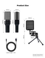 Micrófono Profesional Para Juegos De Computadora Condensador USB Para Streaming En Vivo Podcast Estudio Micrófono Karaoke Kit De Microfonos Para PC Y Portátil - details 23