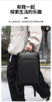 Mochila de cuero genuino para hombre, mochila de negocios para computadora, mochila de viaje de ocio de gran capacidad para estudiantes universitarios, estudiantes de secundaria y preparatoria. - details 6