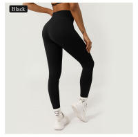 Leggings Deportivos De Ajuste En La Cintura Con Arrugas Para Mujer Levantamiento De Glúteos Sin Línea T Pantalones Cortos De Yoga Fitness Gimnasio Color Sólido - details 8