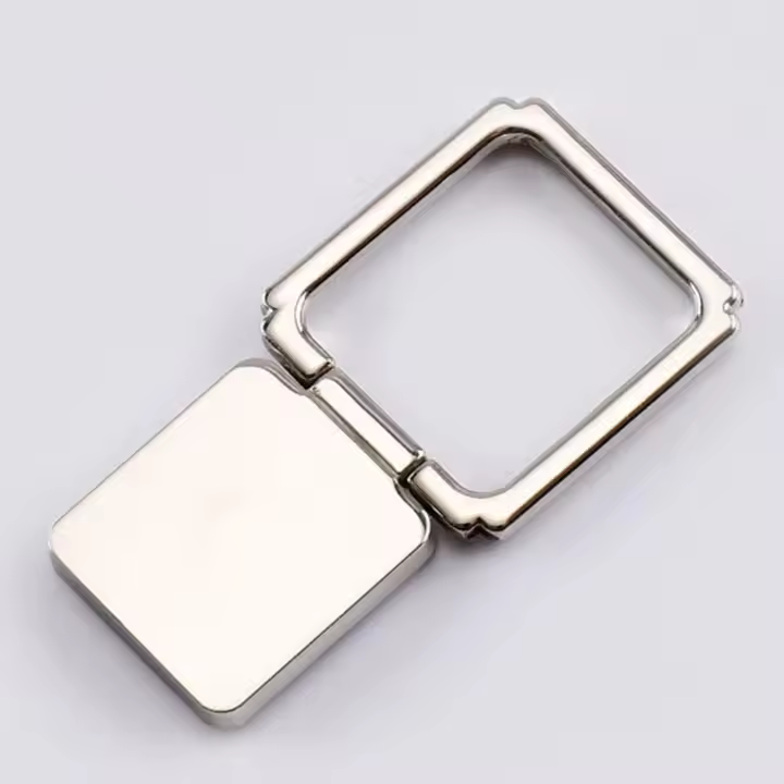 Soporte de anillo para teléfono con soporte para el dedo, soporte plegable de metal cuadrado para teléfono celular adecuado para todos los teléfonos inteligentes (plata) - 1