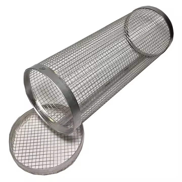 Parrilla de Barbacoa de Acero Inoxidable con Red de Humo para Picnic Camping 20cm Grill para Carne de Cerdo Ideal para Viajes - 1
