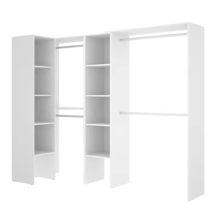 Armario Vestidor Rincón 2 Suit Blanco - Espacioso 187x228x79,4 cm Armario para dormitorio - Fabricado en España - Melamina Alta calidad - Somnia Descanso - 1