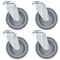 vidaXL Ruedas giratorias con agujero pasador 4 unidades 100 mm - details 0