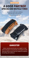 NEUMÁTICO ONTRACK TIRE GANGSTER 29X2.20 MTB 60TPI Kevlar Plegable Todo Negro Para Bicicletas De Montaña Y Cruisers - details 0