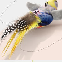 Juguete Interactivo Para Gatos HOOPET Simulación De Pájaro Con Plumas Y Peluche Accesorios Para Jugar Con Gatos Y Gatitos Juguetes De Tela Para Entretenimiento - details 7
