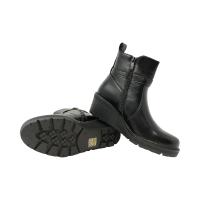 Eva Zorteon - Botines de polipiel con cuñita con cremallera. Marca SUPER MODE. - details 6