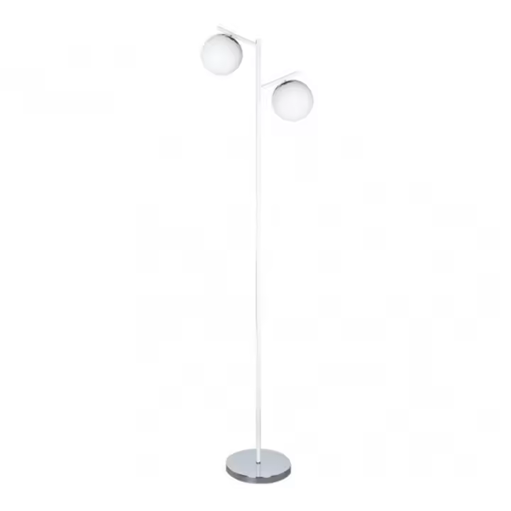 Lámpara de Pie FABRILAMP La Habana 2xe14 Blanco/Cromo 160x25x40 Cm - 1