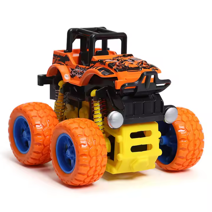 Coche De Destruye Inercial Con Retroceso Juguete Para Niños Vehículo Todoterreno De Cuatro Ruedas Rotación De 360 Grados Camión De Carreras Regalo Para Niños - 1