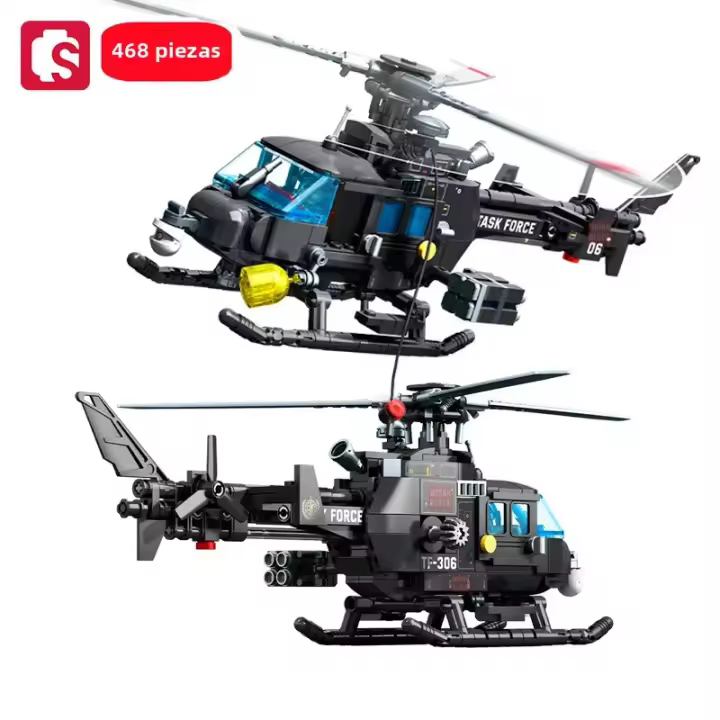 SEMBO Serie Militar Helicóptero Atacante Bloques De Construcción Modelo De Avión Juguetes Regalo De Cumpleaños Para Niños - 1