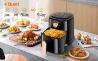 Freidora de aire 4L Negro, Air Fryers Sin Aceite, con Cesta, fácil limpieza, controles simples de perilla, Temporizador, cocina saludable para familias de 1 a 4, diseño de cuerpo mate - details 2