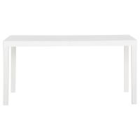 vidaXL Mesa de jardín PP blanco 150x90x72 cm - details 1