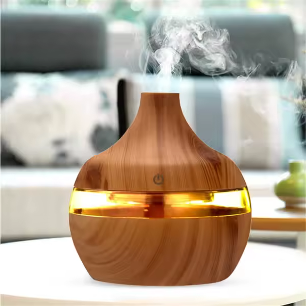 Humidificador Difusor de aire Humidificador Aroma 300 ml Marrón oscuro - 1