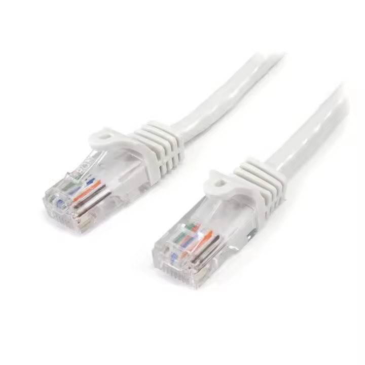 StarTech.com - Cable de Red de 5m Blanco Cat5e Ethernet RJ45 sin Enganches 45PAT5MWH - 1