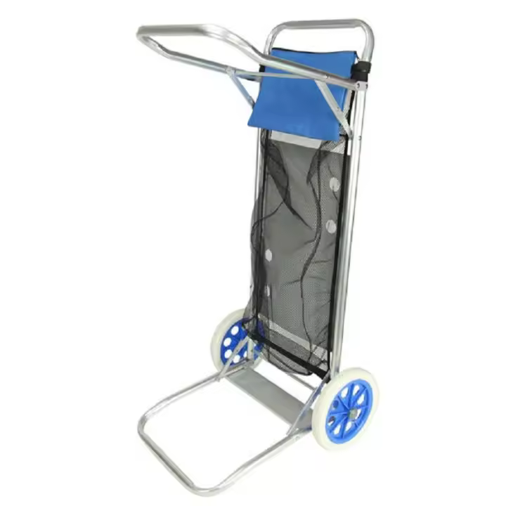 Carrito Plegable Multifuncional Gerimport para Playa y Camping color azul - 1