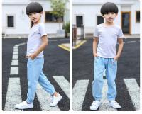 Pantalones De Verano Para Niños Y Niñas Algodón Lino Cintura Elástica Color Sólido Ropa Infantil Tallas 100-160cm - details 7