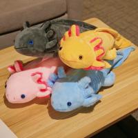 Juguete De Peluche Kawaii 45cm Nuevo Colorido Newt Axolotl Salamandra Falsa Pesca Almohada Larga Dulce Para Niños Regalo - details 1