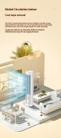 Ventilador de torre portátil de CC sin aspas de doble propósito, silencioso, con pedestal de CC, circulación de aire vertical y horizontal, para el hogar y la oficina. - details 9