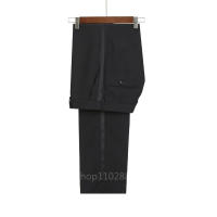 Traje Nueva 2024 Para Hombre Negro De Satén Con Papel Tuxedo 2 Piezas Doble Breasted Traje De Boda Común Para Fiesta Traje De Costumbre Para Novio Male Wear - details 4