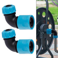 2 Pcs Conectores Rápidos De Codo 90 Grados Para Jardín Tubo De Rociador 1/2 Pulgada Adaptador De Conexión De Agua Para Riego - details 1