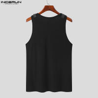 Chaleco De Cuero Para Hombre Ajustado Y Cómodo Casual Color Sólido Tamaño S-5XL INCERUN Top 2023 O-Neck Sin Capucha - details 8