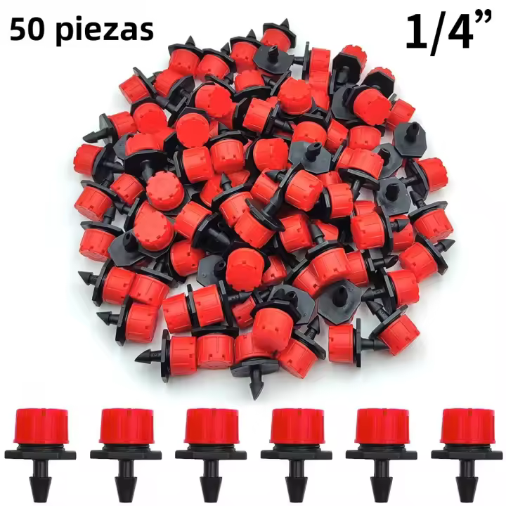 Emisores De Agua Para Riego Jardín 50-1000PCS 4/7mm Regulables Dispositivo De Rociador Micro Drip Para Balcones Y Estanques De Uso Doméstico - 1