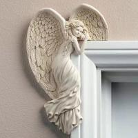 Decoración De Puerta Ángel Estatua 3D De Alas De Ángel Para Marco De Puerta Adorno De Esquina Arquitectónica Estilo Chino Tradicional - details 0