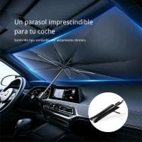 Parasol tipo paraguas con aislamiento térmico para coche, parasol para parabrisas delantero de coche, parasol para coche de gran tamaño - details 1