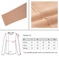 WAI 2 MARKET - Camiseta Interior Térmica para Mujer, Manga Larga, Cuello Redondo, Ropa Interior de Invierno, 96% Poliéster 4% Elastano, Cálida y Suave, Colores Básicos (Blanco, Negro, Rojo, Beige), Confort y Estilo para Climas Fríos - details 4