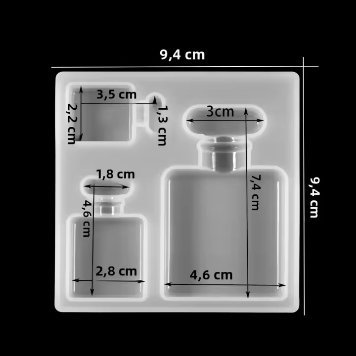 Molde De Llavero Pendiente Para Resina UV Molde De Silicona Para Botella De Perfume Herramienta De Fabricación De Joyería DIY - 1