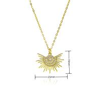 18K Chapado en Gold de Maple inoxidable Fund Sol Collar de joyas de regalo - details 4