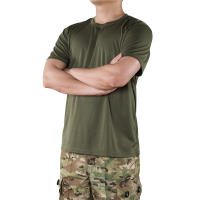 Camiseta Táctica Para Hombre MEGER Quick Dry Camiseta De Gimnasio Con Cuello Redondo Manga Corta Talla Grande Hasta 4XL Casual - details 7