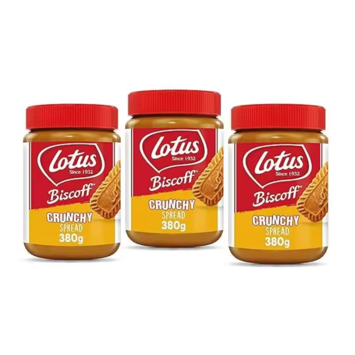 . Lotus Biscoff Crunchy.Lotus Biscoff | Crema para Untar | Crujiente | Sabor Origina | Sin Aromas ni Colorantes Artificiales | 3 x 380g | crema de untar - 1