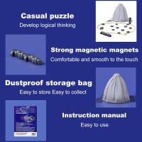 Juego de tablero magnético, juego de tablero magnético, juego de atracción magnética, juego educativo de tablero, juego de tablero magnético, artículos de fiesta de tablero portátiles adecuados para familiares y amigos. - details 1