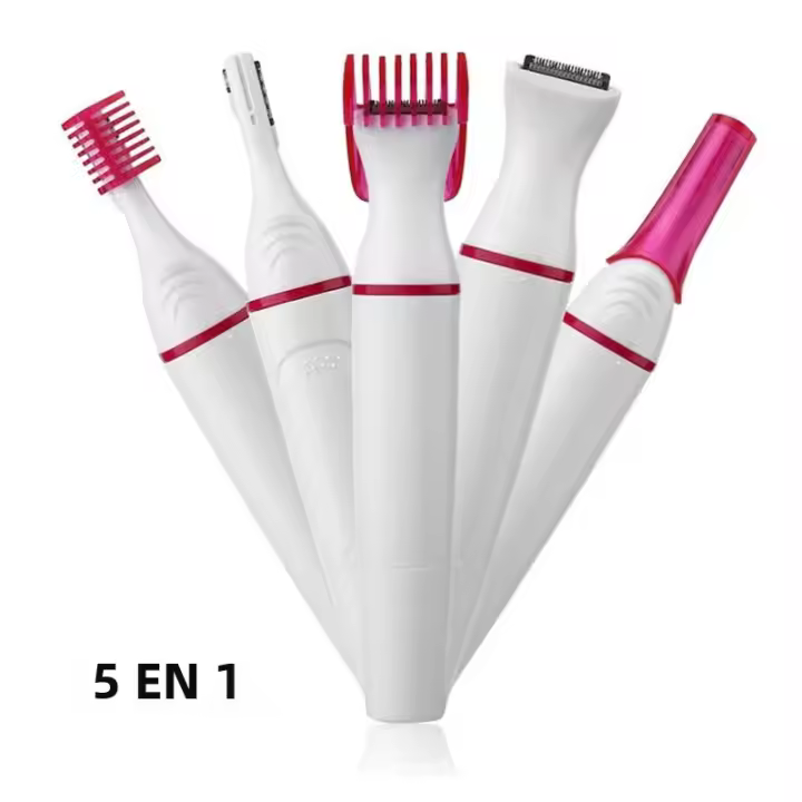 Epilador Eléctrico Multifuncional Para Mujer 5 En 1 Pelacabello Para Cejas Axila Bikini Piernas Cabello Seco Y Húmedo Con Batería Recargable - 1