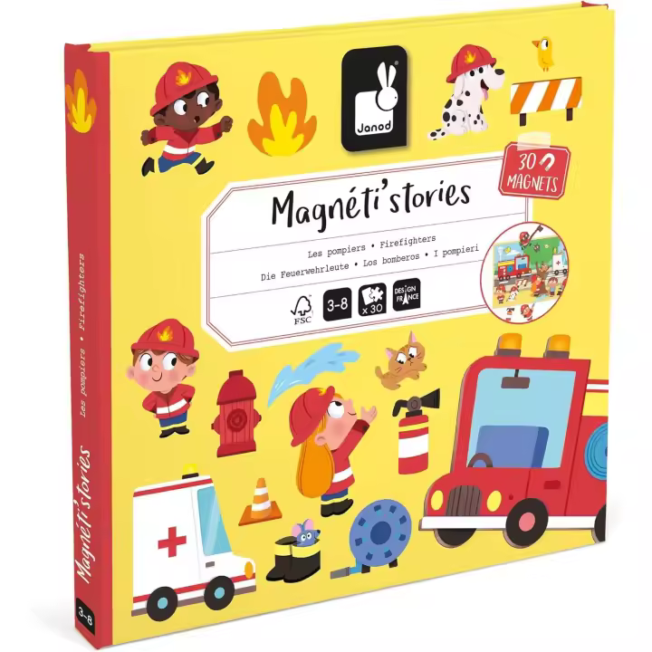 Juego Educativo Magnético 30 imanes Magnéti´Stories Los Bomberos - Janod 05453 JU05453 JANOD - 1