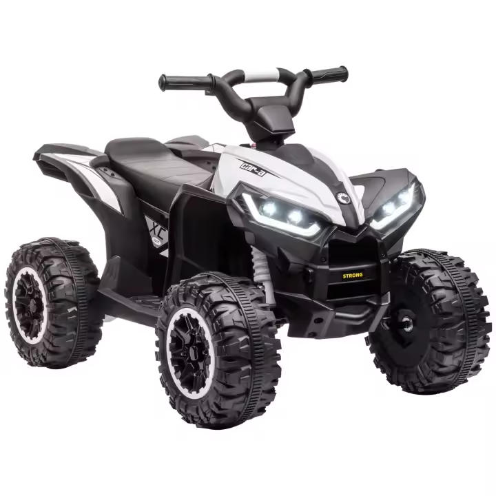 HOMCOM Quad Eléctrico para Niños de 3-5 Años Vehículo Eléctrico a Batería 12V con 2 Motores Faros Bocina Música Velocidad Ajustable Avance y Retroceso 83x53x55,5 cm - 1