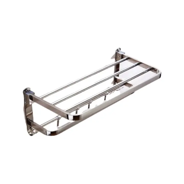 Toallero plegable: 40 cm, toallero de acero inoxidable, toallero para baño, accesorios para baño de hotel para colgar - 1