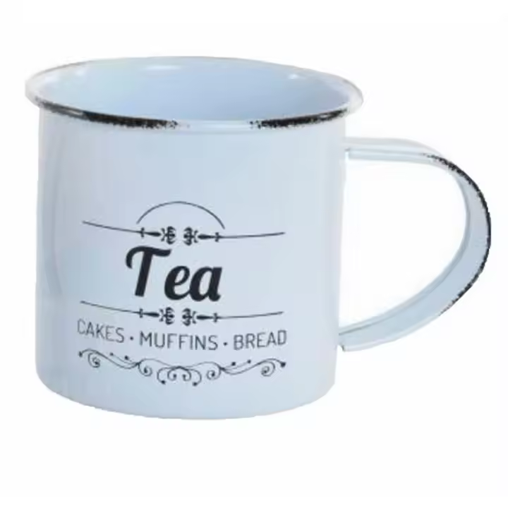 Bolsos Hf Taza de Té de Metal Resistente - 8 X 9 Cm - Ideal para Regalo - 1