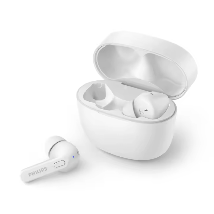 PHILIPS TAT2206WT/00 Auriculares inalámbricos Color Blanco, Bluetooth, con estuche de carga de Hasta 18 horas de reproducción, IPX4 - 1