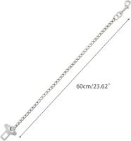 Cadena de acero inoxidable 304  cinturón de seguridad para perros  60 cm  para perros  gatos  mascotas  coche  cinturón de seguridad - details 0
