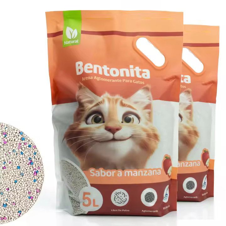 Arena Aglomerante para Gatos de Bentonita 3.7kg Control de Olores y Limpieza Eficiente - 1