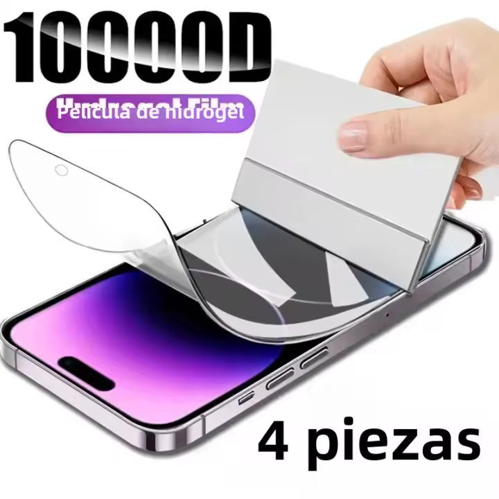 4Pcs Película De Hidrogel Suave Para iPhone 16 15 13 12 14 11 pro Max Protector De Pantalla TPU Silicona Compatible Con iPhone 11 14 15 XS XR X 7 8 - 1
