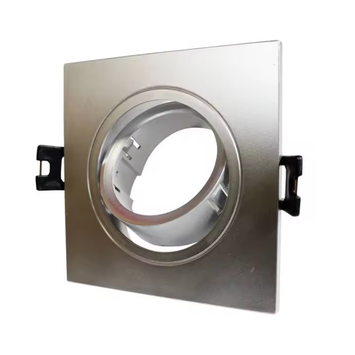 Barcelona LED Aro downlight cuadrado basculante para bombilla GU10/MR16 - Corte Ø75mm - 1